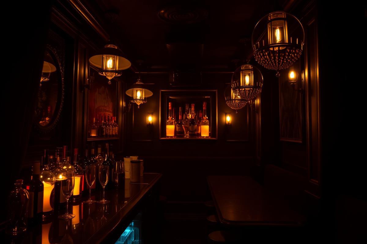 Speakeasy con iluminación tenue en CDMX